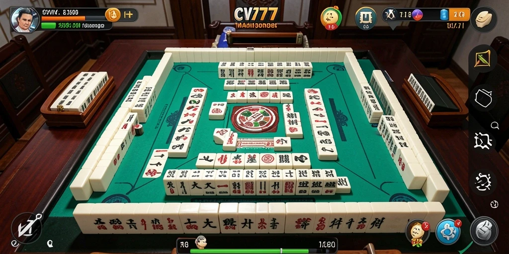 Screenshot gameplay CV777 menampilkan tantangan Mahjong yang menarik.