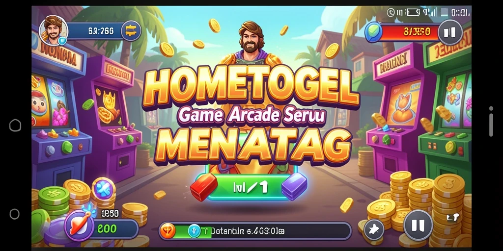 Tampilan gameplay seru HOMETOGEL dengan visual menarik.
