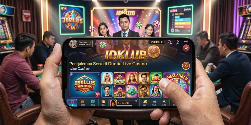 Tampilan utama IDKLUB saat bermain Live Casino yang seru.