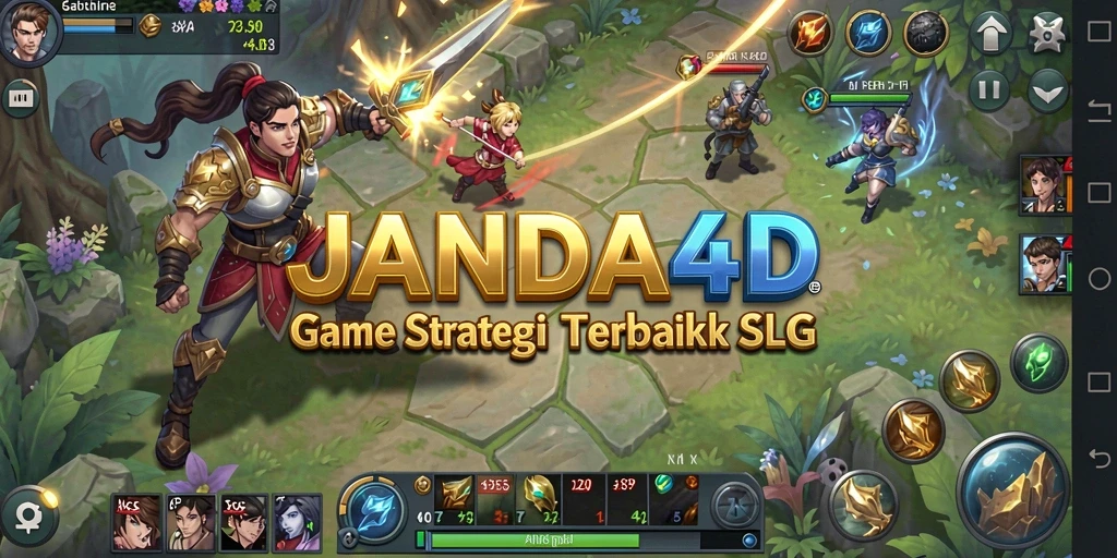 Tampilan gameplay menarik dari JANDA4D dengan elemen strategi SLG.