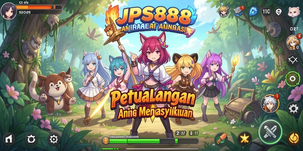 Tampilan gameplay JPS888 yang menarik dengan karakter Anime unik.