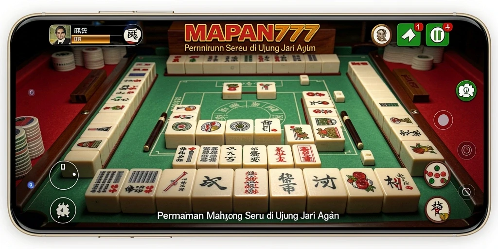 Tampilan gameplay Mahjong yang menarik dan menantang di MAPAN777.