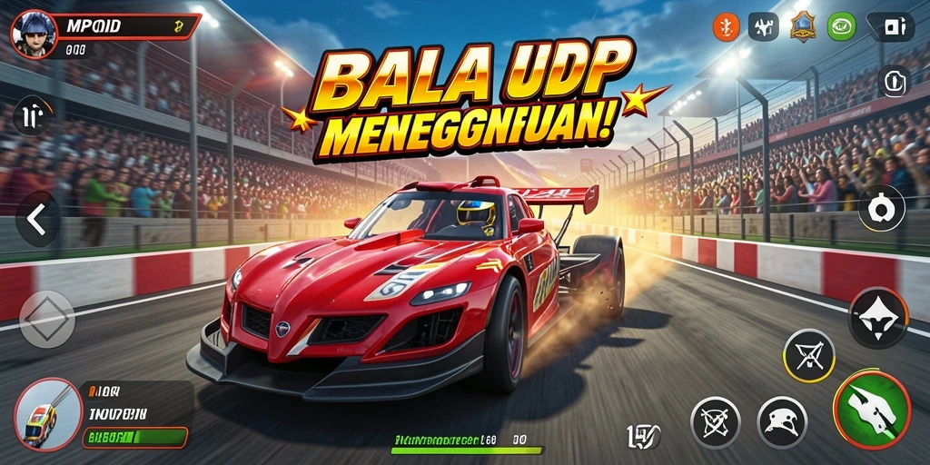 Tangkapan layar MPOID menampilkan aksi balap yang intens dan mendebarkan.