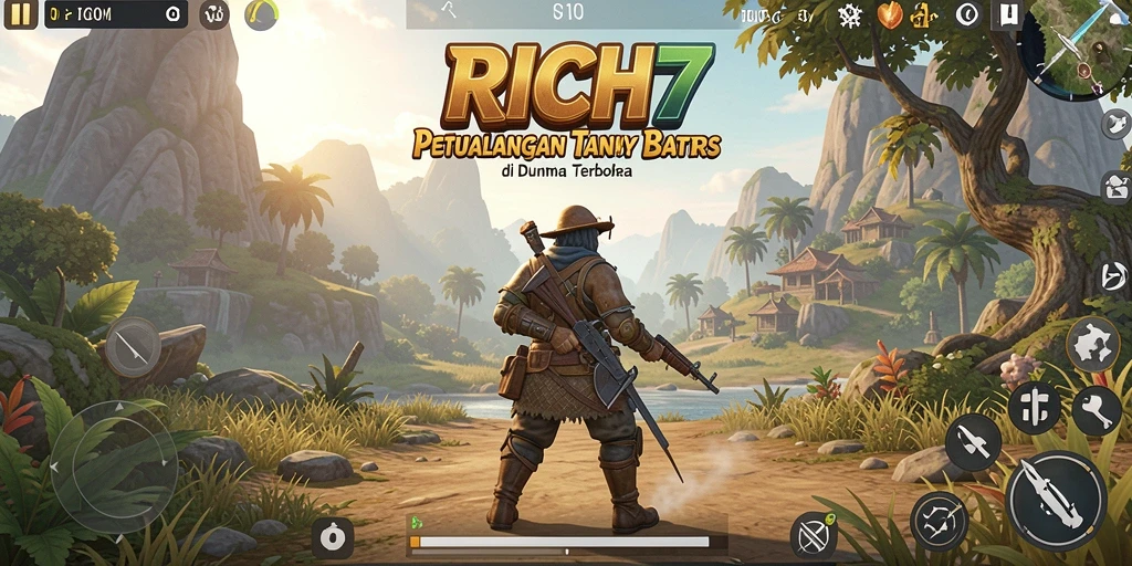 Tampilan gameplay RICH7 yang menakjubkan dan dunia terbuka yang luas.
