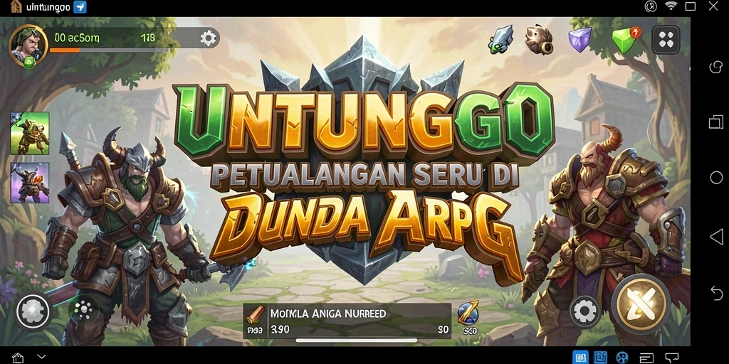 Tampilan gameplay seru dari UNTUNGGO dalam aksi ARPG.