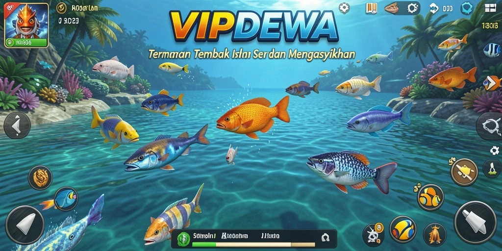 Tampilan gameplay menembak ikan yang seru di VIPDEWA.