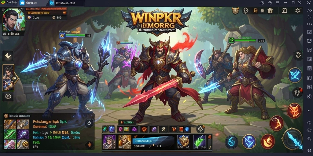 Tampilan gameplay WINPKR yang menakjubkan dalam pertempuran MMORPG.